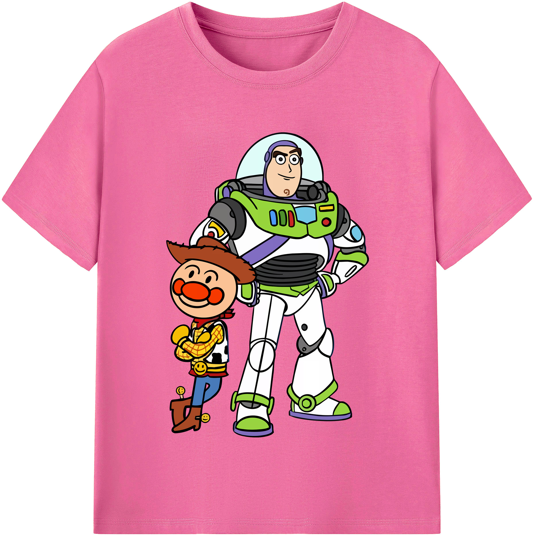 （画像用） アンパンマン Anpanman レディースカジュアルプリントTシャツ（綿100％）